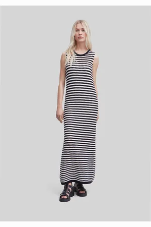 IKKS Abito Lungo Alla Marinara Maglia Traforata Donna Taglie XS