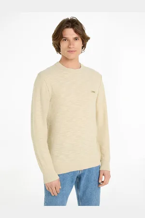 Calvin Klein Maglione Girocollo In Slub Uomo Taglie S