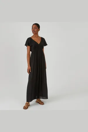 La Redoute Abito Maxi Lunghezza, Maniche Arricciate Donna Taglie 38 (IT) - 34 (FR)