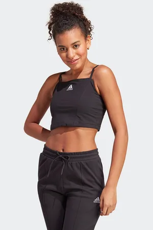 adidas Crop Top Con Spalline Sottili, Brand Of Love Donna Taglie S