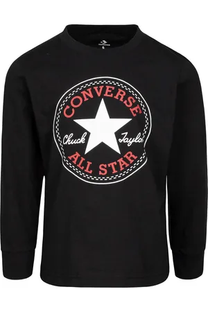 Converse T-shirt A Maniche Lunghe Bambino Taglie 10/12 anni - 138/150 cm