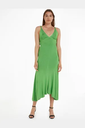 Tommy Hilfiger Abito Attillato, Spalline Lunghe E Sottili Donna Taglie L