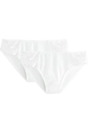 ANNE WEYBURN Confezione Da 2 Slip In Tulle Tinta Unita E Tulle Ricamato Lyssa Donna Taglie 38/40 (IT) - 34/36 (FR)