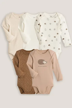 La Redoute Set Di 5 Body A Maniche Lunghe Con Stampa Riccio Taglie 9 mesi - 71 cm
