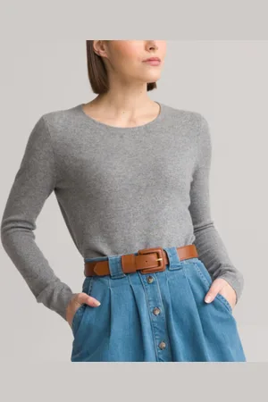 ANNE WEYBURN Pull Scollo Rotondo, Puro Cachemire Donna Taglie 42/44 (IT) - 38/40 (FR)