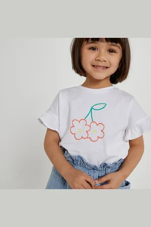 La Redoute Confezione Da 3 T-shirt Maniche Corte Con Volant Bambina Taglie 6 mesi - 67 cm