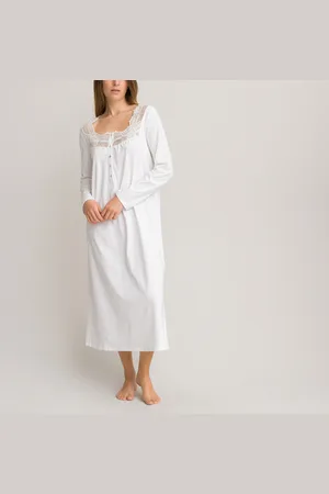 ANNE WEYBURN Camicia Da Notte In Pizzo E Cotone Donna Taglie 38/40 (IT) - 34/36 (FR)