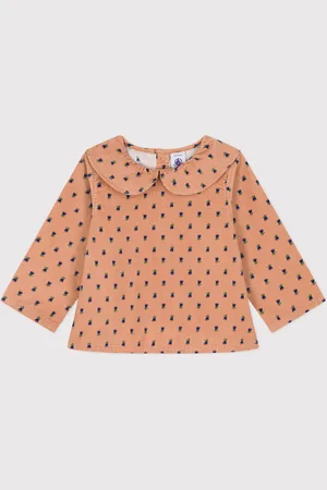 Petit Bateau Blusa Maniche Lunghe In Velluto Taglie 6 mesi - 67 cm
