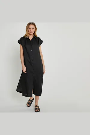 La Redoute Chemisier Lungo In Lino Donna Taglie XS