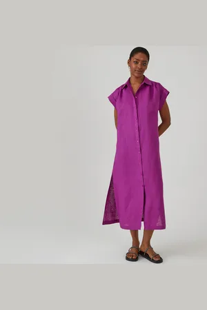 La Redoute Chemisier Lungo In Lino Donna Taglie XS