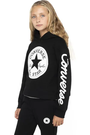 Converse Felpa Corta Con Cappuccio Bambina Taglie 13/15 anni - 153/159 cm
