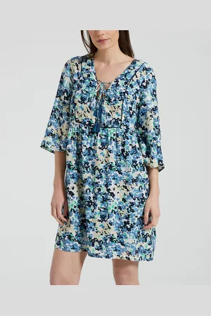 Pepe Jeans Abito A Fiori Svasato Donna Taglie S
