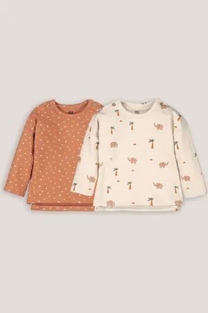 La Redoute Confezione Da 2 T-shirt Maniche Lunghe Stampate Taglie 1 mese - 54 cm