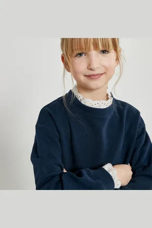 La Redoute Felpa, Dettagli In Pizzo Sangallo Bambina Taglie 4 anni - 102 cm