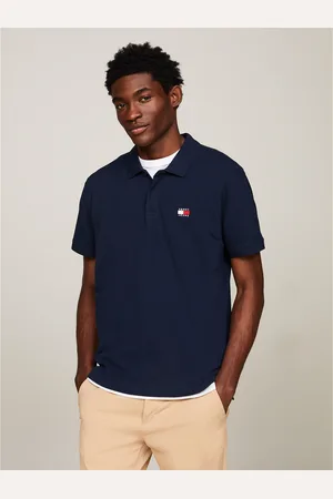 Tommy Hilfiger Polo Dritta Logo Badge Uomo Taglie XS