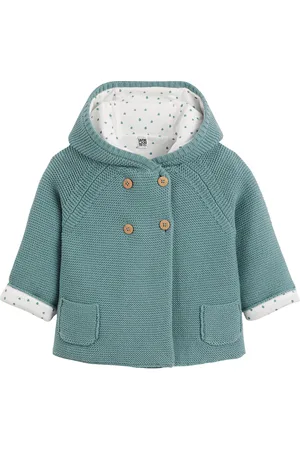 La Redoute Cardigan Con Cappuccio Grossa Maglia, Fodera Jersey Taglie 1 mese - 54 cm