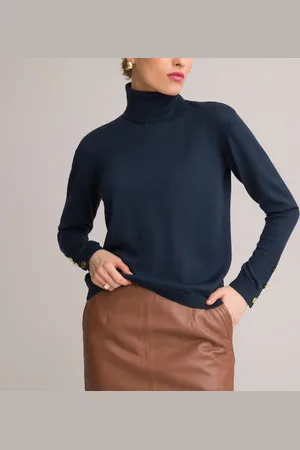 ANNE WEYBURN Maglione A Collo Alto, Maglia Fine, Misto Lana Donna Taglie 38/40 (IT) - 34/36 (FR)