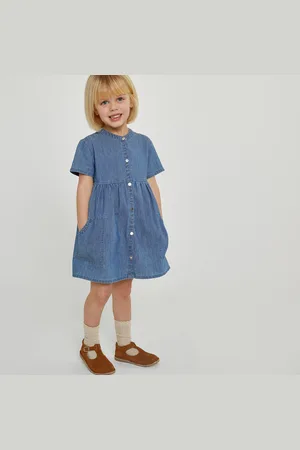 La Redoute Abito In Denim, Maniche Corte Taglie 9 mesi - 71 cm