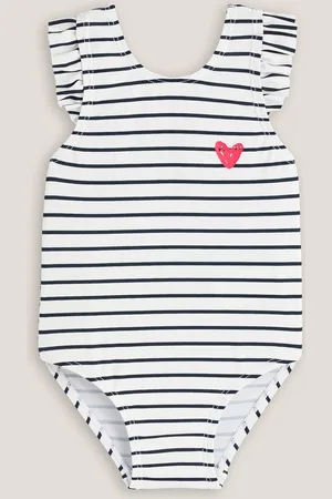 La Redoute Costume Intero A Righe Bambina Taglie 12 mesi - 74 cm