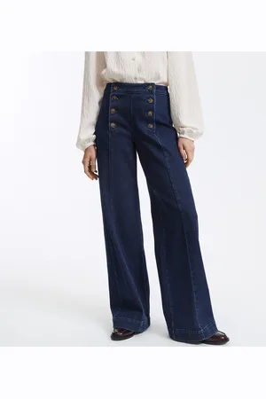 La Redoute Jeans Larghi A Ponte, Vita Alta Donna Taglie 42 (IT) - 38 (FR)