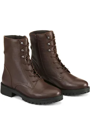 Geox Stivali Con Lacci In Pelle Traspiranti Hoara Donna Taglie 36