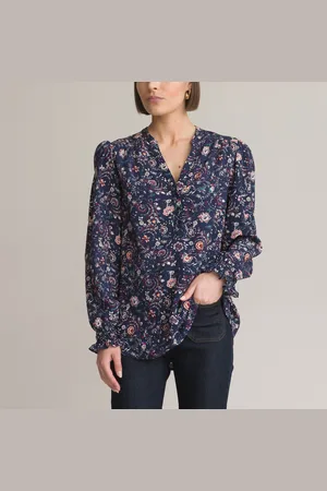 ANNE WEYBURN Blusa Girocollo Stampa Cachemire, Maniche Lunghe