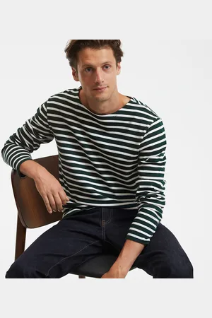 La Redoute T-shirt Alla Marinara Maniche Lunghe Cotone Bio Uomo Taglie M