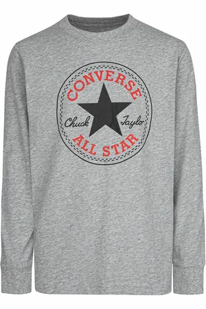 Converse T-shirt A Maniche Lunghe Bambino Taglie 13/15 anni - 153/159 cm