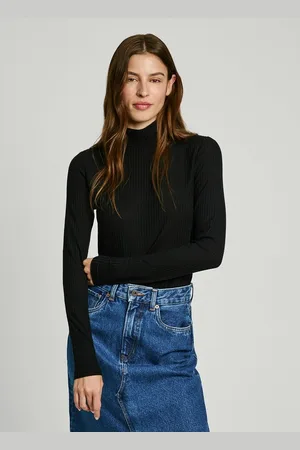 Pepe Jeans T-shirt Collo A Dolcevita Maniche Lunghe Flory Donna Taglie XL