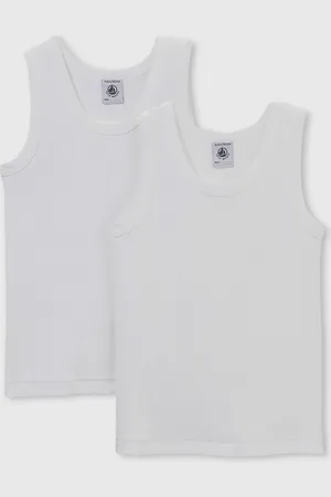 Petit Bateau Confezione Da 2 Canotte In Cotone Bambino Taglie 3 anni - 94 cm