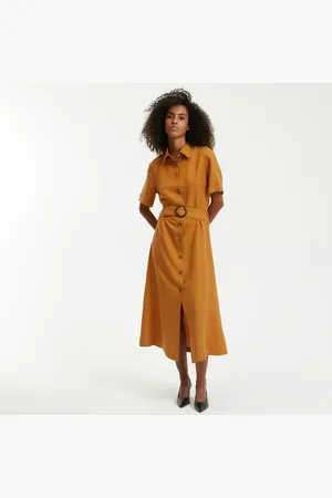 La Redoute Abito Chemisier Misto Lyocell Lino Signature Ophelie Donna Taglie 38 (IT) - 34 (FR)