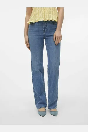 VERO MODA Jeans Dritti, Vita Alta Donna Taglie 38 (IT) - W25 L30 (US)