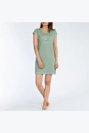 Dodo Camicia Da Notte Maniche Corte A Coste Piatte Sud Donna Taglie M