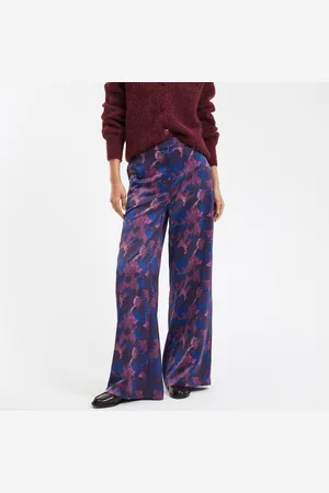 La Redoute Pantaloni Larghi Satinati, Stampa Floreale Donna Taglie 38 (IT) - 34 (FR)
