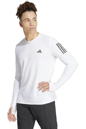adidas T-shirt Da Running Maniche Lunghe, Logo Uomo Taglie XXL