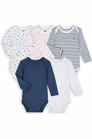 La Redoute Confezione Da 5 Body Maniche Lunghe A Coste Taglie 1 mese - 54 cm