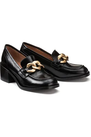 La Redoute Mocassini Con Tacco In Pelle, Con Catena Donna Taglie 38