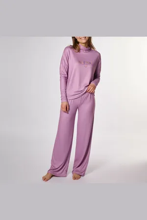 Naf-naf Pigiama Homewear A Coste Patch Donna Taglie S