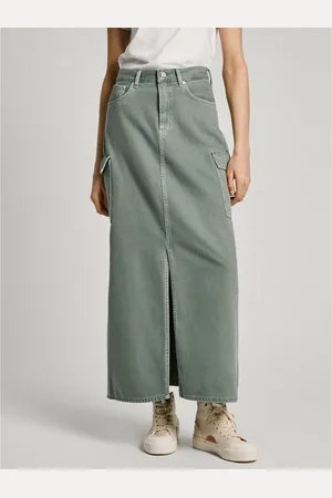 Pepe Jeans Gonna Lunga Denim, Vita Alta Donna Taglie XS