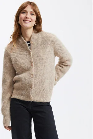 La Redoute Cardigan Stile Bomber, In Misto Alpaca Donna Taglie S