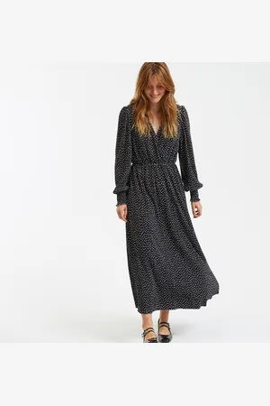 La Redoute Abito Lungo Cache-cœur, A Pois Donna Taglie 38 (IT) - 34 (FR)