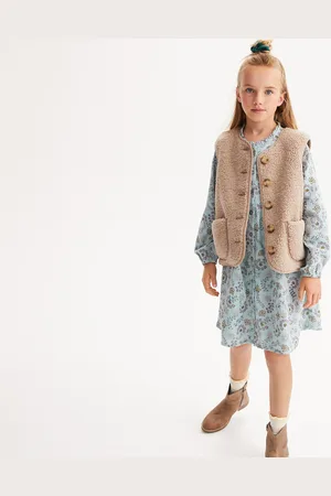 La Redoute Abito Con Bottoni In Garza Di Cotone A Stampa Fiori Bambina Taglie 3 anni - 94 cm