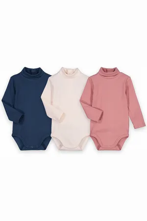 La Redoute Confezione Da 3 Body Collo Dolcevita A Maniche Lunghe Taglie 3 mesi - 60 cm