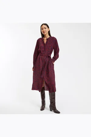 La Redoute Abito Motivo Grafico, Maniche Lunghe Donna Taglie 44 (IT) - 40 (FR)