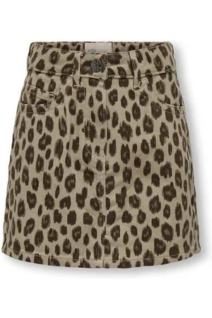 ONLY Gonna Corta Fantasia Leopardata Bambina Taglie 14 anni - 156 cm