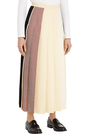 Tommy Hilfiger Gonna Midi A Righe Svasata Donna Taglie 42 (IT) - 38 (FR)