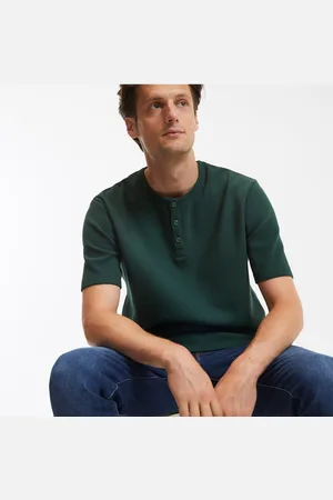 La Redoute T-shirt Scollo Tunisino Maniche Corte Uomo Taglie S