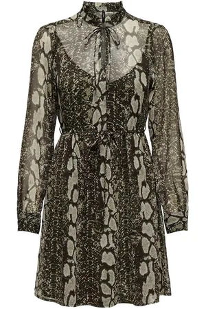 ONLY Abito Stampato, Collo Da Annodare Donna Taglie XS