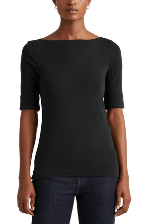 Ralph Lauren T-shirt Collo A Barchetta A Maniche Corte Donna Taglie L
