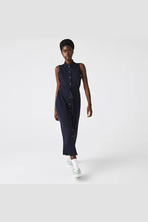 Lacoste Abito Polo Smanicato In Cotone Piquet Donna Taglie 40 (IT) - 36 (FR)